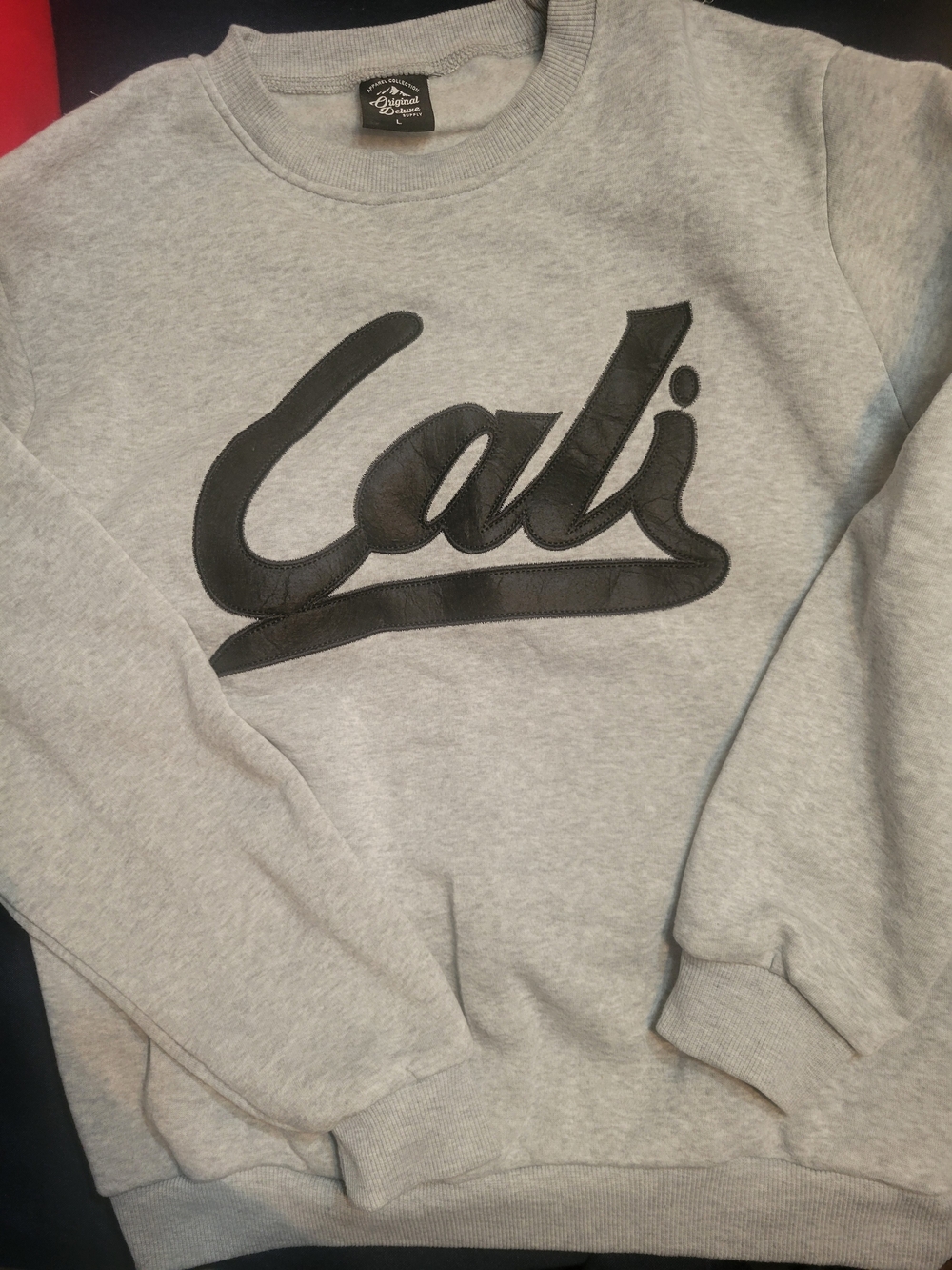 Original Calif Crewneck Sweatshirt - Light Gray with Black Appliqué
